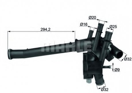 Термостат системи охолодження MAHLE / KNECHT TI19109