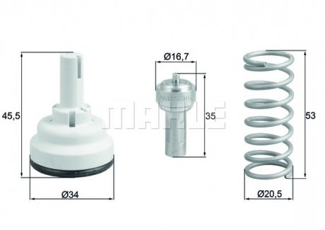 Термостат MAHLE / KNECHT TX 182 87D