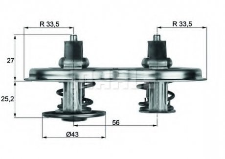 Термостат системи охолодження MAHLE / KNECHT TX3375D (фото 1)