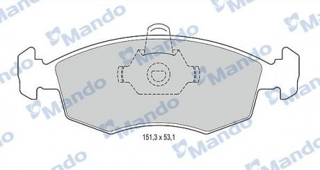 Гальмівні колодки до дисків MANDO MBF015166