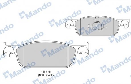 Колодки гальмові дискові передні MANDO MBF015302