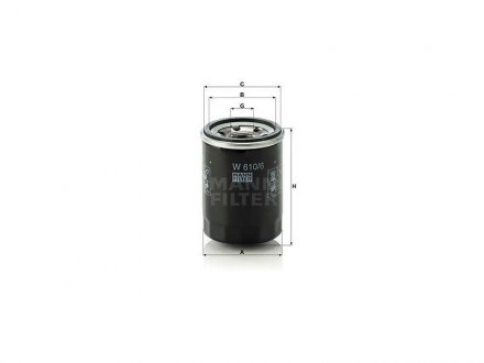 Фільтр масляний MANN W6106