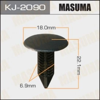 Кліпса салонна чорна Honda 10) MASUMA KJ2090