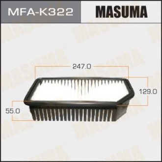 Воздушный фильтр A9319 LHD HYUNDAI/ i20/ V1200, V1400, V1600 08- (1/40) MASUMA MFAK322