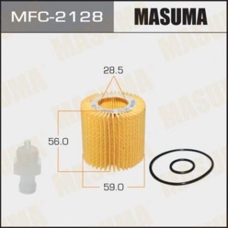 Фільтр масляний (вставка) Toyota Auris, Corolla, Yaris (08-) MASUMA MFC2128