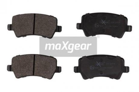 Гальмівні колодки, дискове гальмо (набір) MAXGEAR 191474