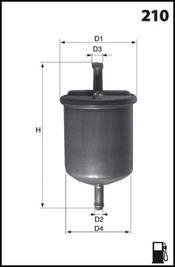 Фильтр топлива MECAFILTER ELE3580