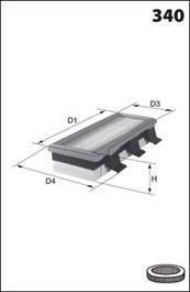 Фильтр воздуха MECAFILTER ELP3726