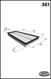 Фільтр повітряний MECAFILTER ELP3907