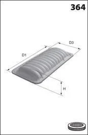 Фото 1 - фільтр повітряний MECAFILTER ELP9068 Фільтр повітряний MECAFILTER ELP9068 (фото 1)