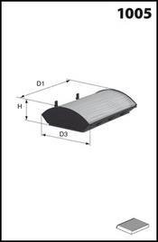 Фільтр повітря (салону) MECAFILTER ELR7183