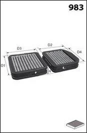 Фильтр воздуха (салона) MECAFILTER JKR7086