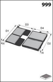 Фільтр повітря (салону) MECAFILTER JLR7223