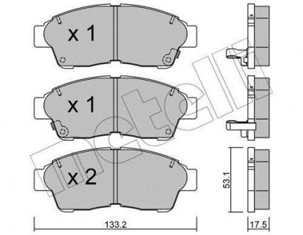 Комплект гальмівних колодок Metelli 2201490