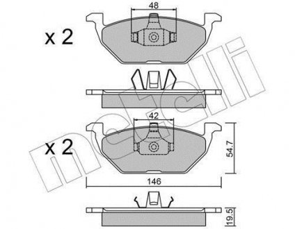 Комплект тормозных колодок Metelli 22-0211-1