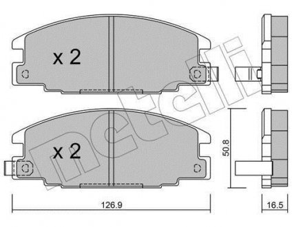 Тормозные колодки, дисковый тормоз (набор) Metelli 2202440