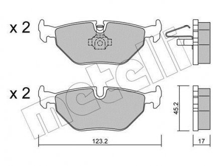 Тормозные колодки Metelli 2202610