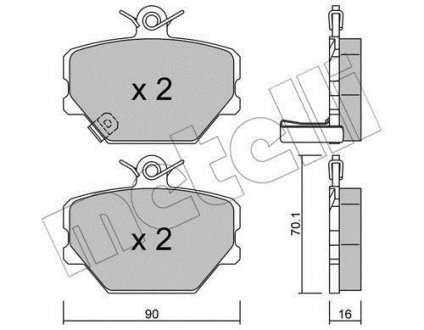 Комплект тормозных колодок Metelli 22-0341-0