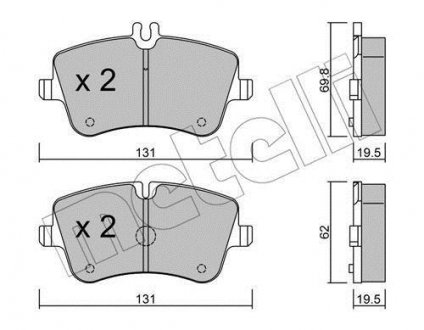 Комплект гальмівних колодок Metelli 22-0342-0