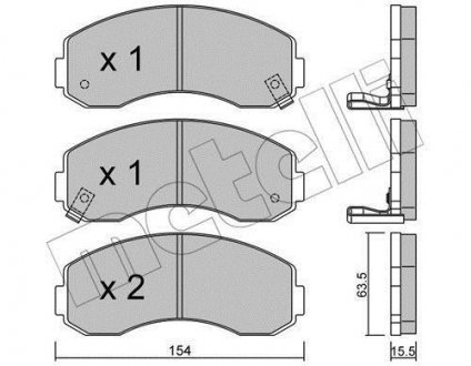 Тормозные колодки, дисковый тормоз (набор) Metelli 2203770