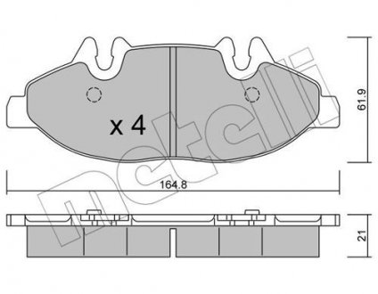 Тормозные колодки Metelli 2205750