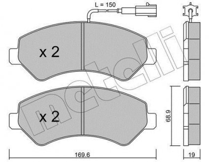 Комплект тормозных колодок Metelli 22-0709-1