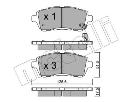 Тормозные колодки Metelli 2207930