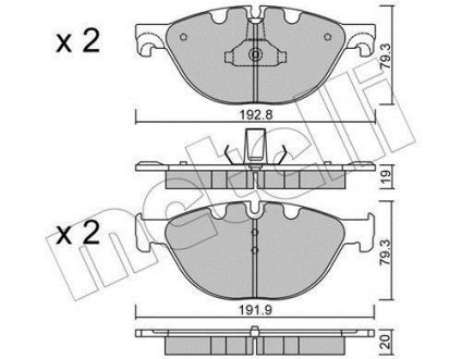 Комплект тормозных колодок Metelli 22-0830-0