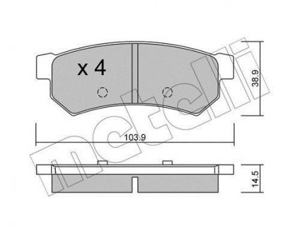 Комплект тормозных колодок Metelli 22-0846-0