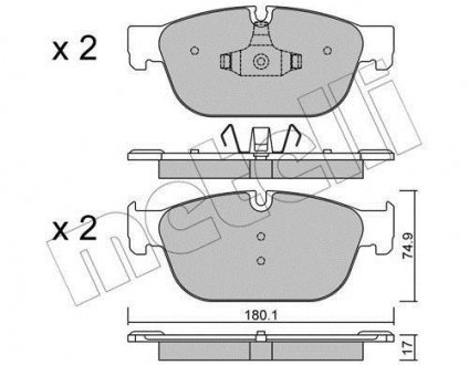 Комплект тормозных колодок (дисковых).) Metelli 22-0854-0