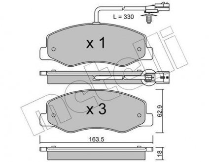 Тормозные колодки Metelli 22-0900-0