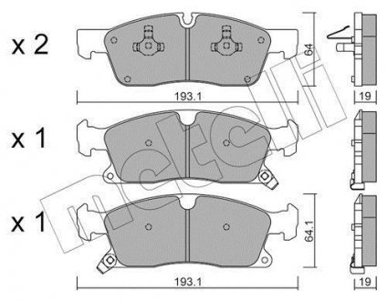 Комплект тормозных колодок Metelli 22-0927-0