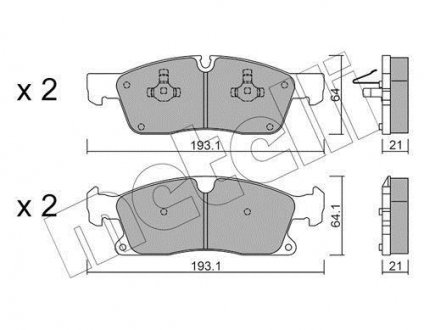 Комплект гальмівних колодок Metelli 22-0927-4