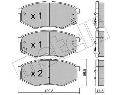 Комплект тормозных колодок Metelli 22-0942-0