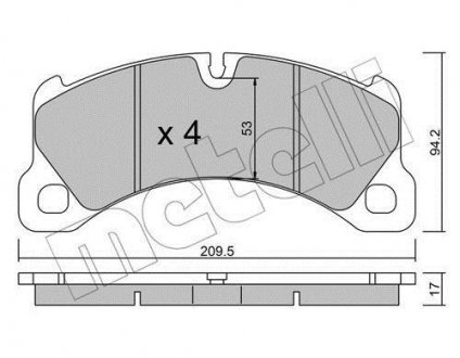 Комплект тормозных колодок Metelli 22-0956-0