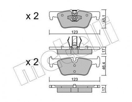 Комплект тормозных колодок Metelli 22-0962-0