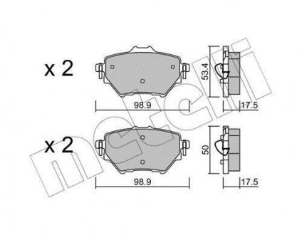 Комплект тормозных колодок Metelli 22-0987-0