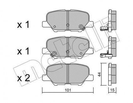 Комплект тормозных колодок Metelli 22-0995-0