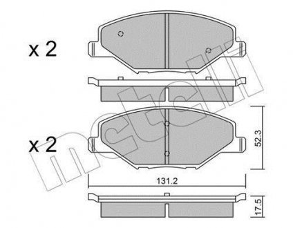 Комплект тормозных колодок Metelli 22-1006-0