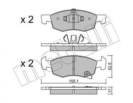 Колодки гальмівні Metelli 2210340