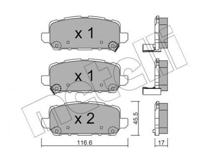 Колодки гальмівніHONDA HR-V 15- TYL Metelli 2210840