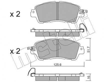 Комплект тормозных колодок (дисковых).) Metelli 22-1085-0