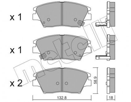 Тормозные колодкиSSANGYONG TIVOLI 15- Metelli 2210980