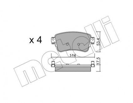 Тормозные колодкиPEUGEOT EXPERT 16- TYL Metelli 2211080