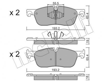 Комплект тормозных колодок Metelli 22-1123-1