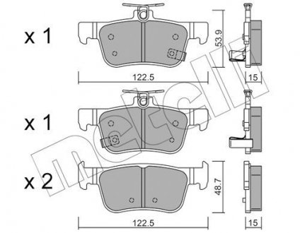 Колодки гальмівніHONDA CIVIC X 17- Metelli 2211310