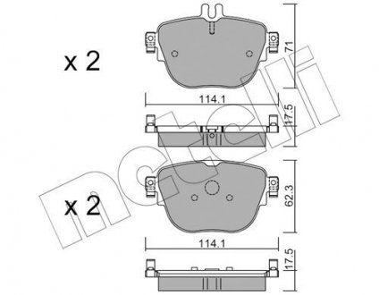 Тормозные колодкиMERCEDES E W213 16- TYL Metelli 2211370