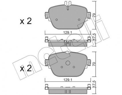 Тормозные колодкиMERCEDES E W213 16- TYL Metelli 2211380