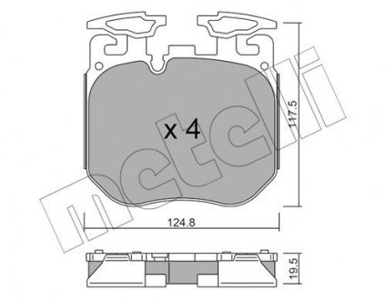 Тормозные колодкиBMW 5 G30 17- M-POWER Metelli 2211470