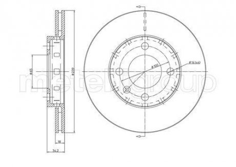 Тормозной диск Metelli 230372